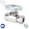 Thrifco Plumbing 1/2 Inch FIP x 1/2 Inch Slip Joint Multi Turn Brass Angle Stop 4405466 - alternate 1